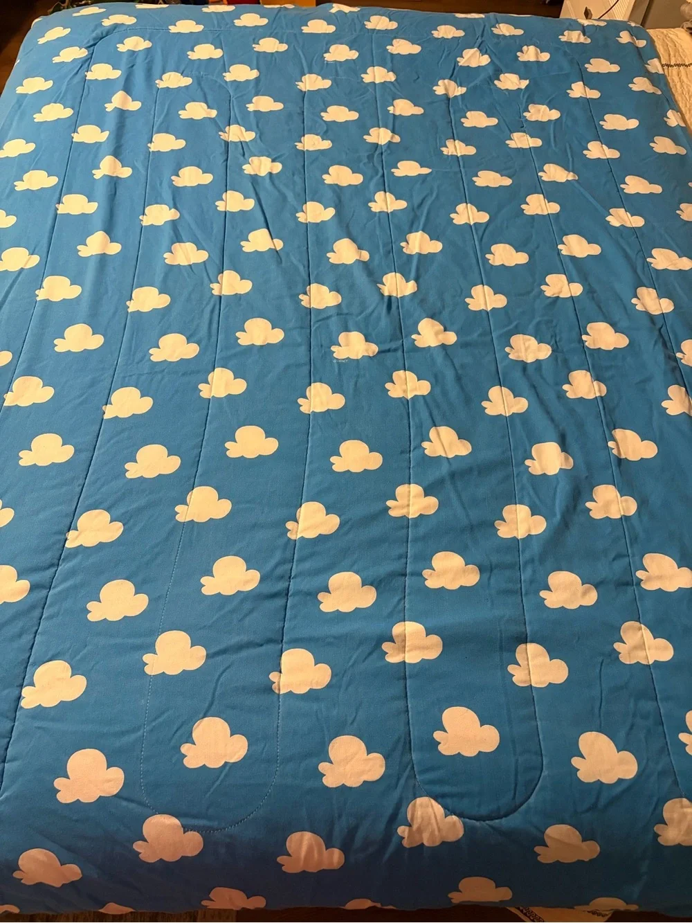 Vintage Disney Winnie The Pooh & Piglet Clouds Twin Reversible Comforter Stain